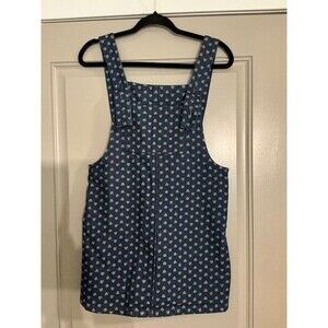 Cider Dark Denim with Hearts Overhaul Mini Dress 3 Pockets Sz S NWT